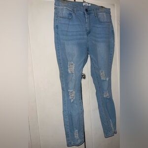 Rue21 Light Blue Distressed Skinny Jeans